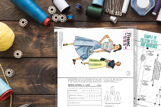 7198MC - Culotte Pants - Vintage Sewing Pattern - 1940s - *REPRODUCTION* - Available sizes: 24, 26, 28, 30, 32, 34, 36