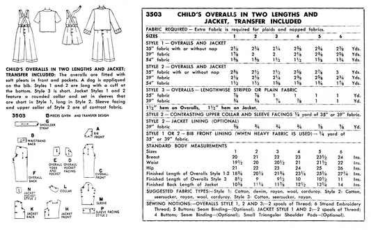 3503SP - Overalls Jacket Size 6