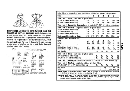 1745SP - Size 2 and Doll - Multiple sizes
