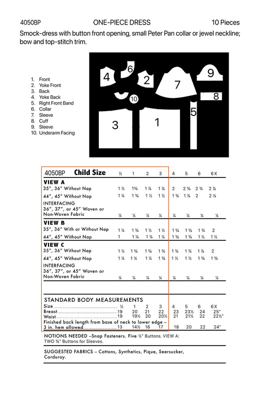 4050BP - Multiple sizes ½-3 (original sizes)