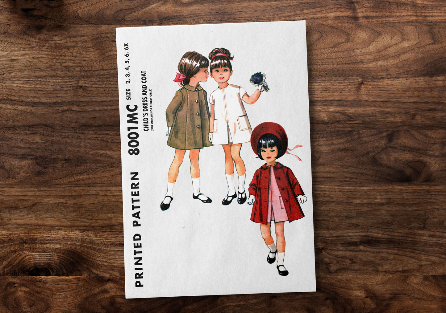 8001MC - Girls 1950s Multiple Modern Dress Styles - Toddler Child Kids - *REPRODUCTION* - Available sizes: 2, 3, 4, 5, 6, 6X