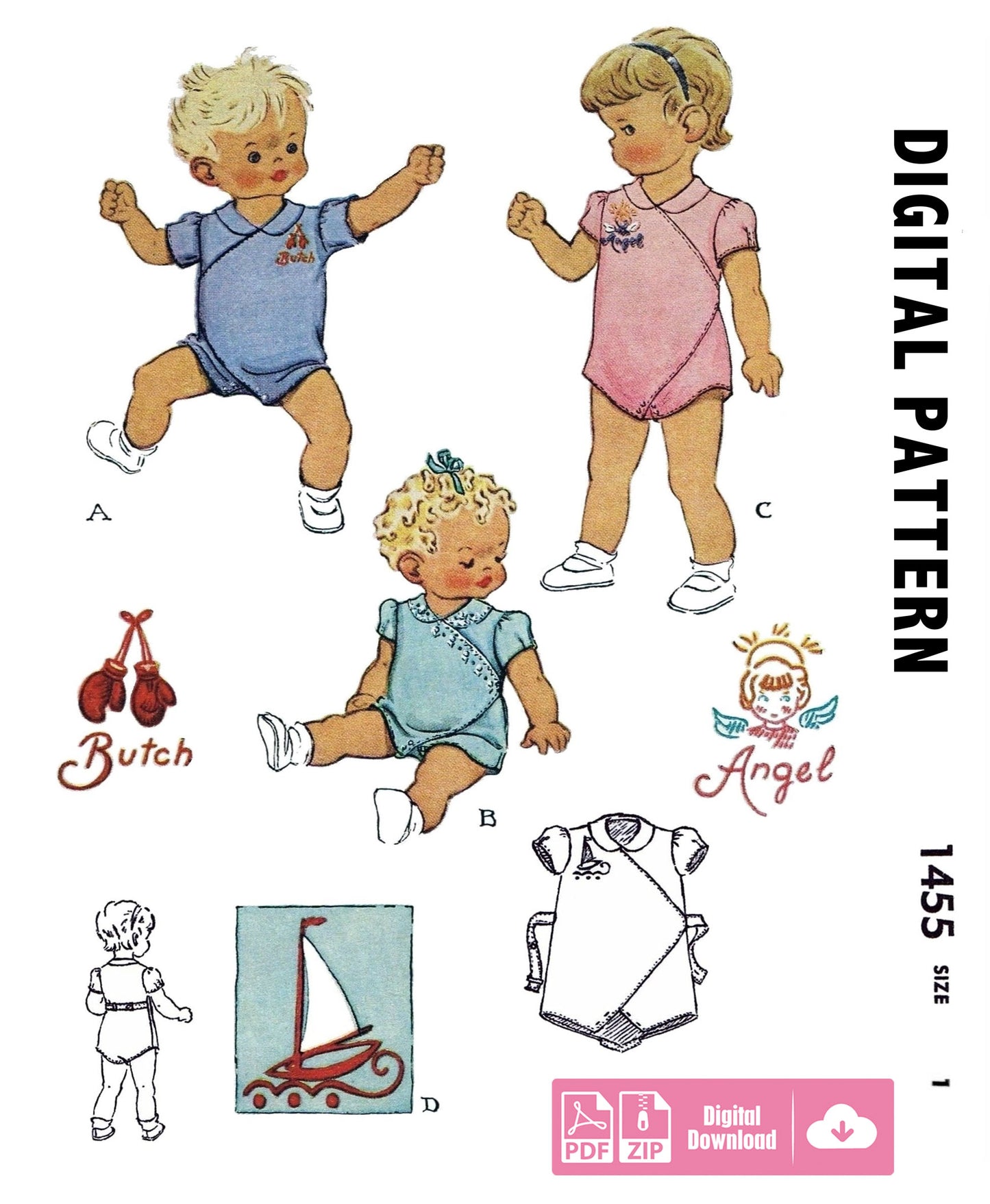 1455MC - Baby onsie - Size 1